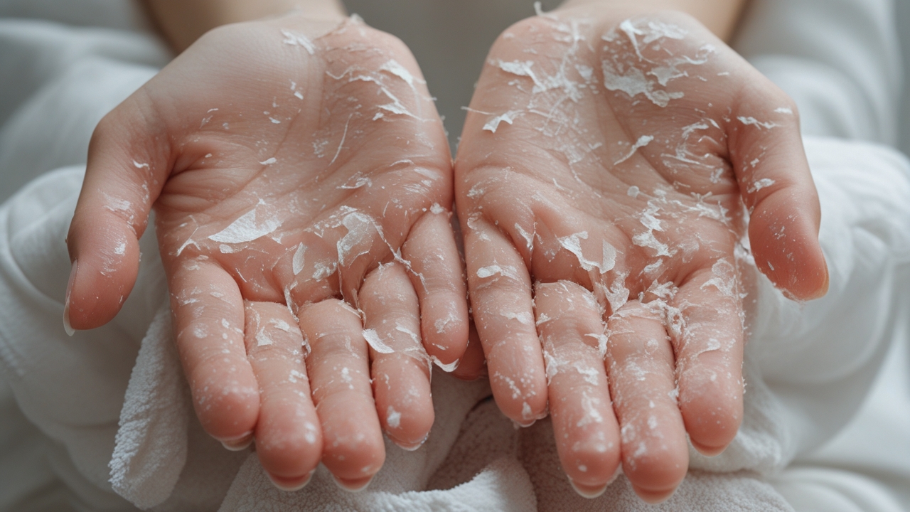 find dry hands remedies. See peeling skin on hands on mypeeling.com. A good tips in USA